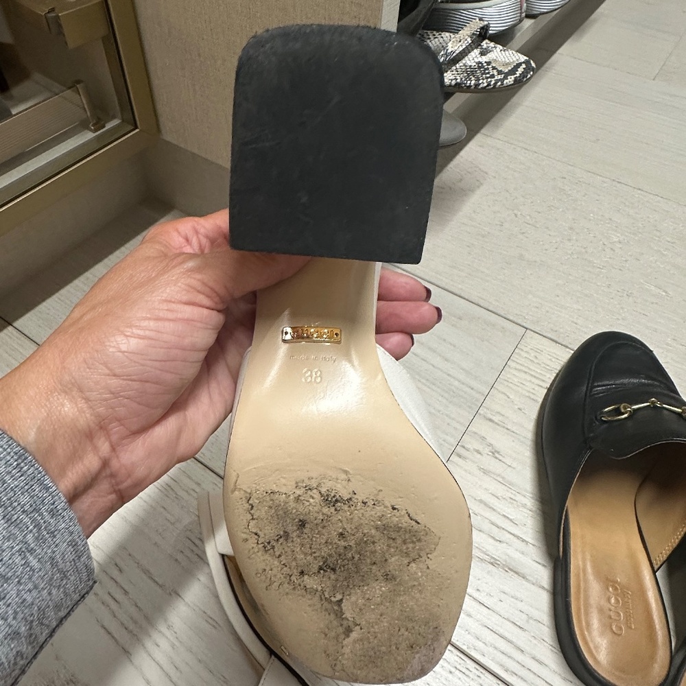 Gucci horsebit slip-on sandal white IT 38 - Picture 2 of 4
